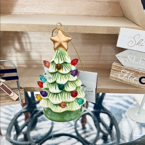 Light up Ceramic Retro Christmas Tree Ornament nwt - Picture 2 of 12